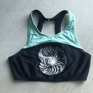 Roxy high neck bikini top size M